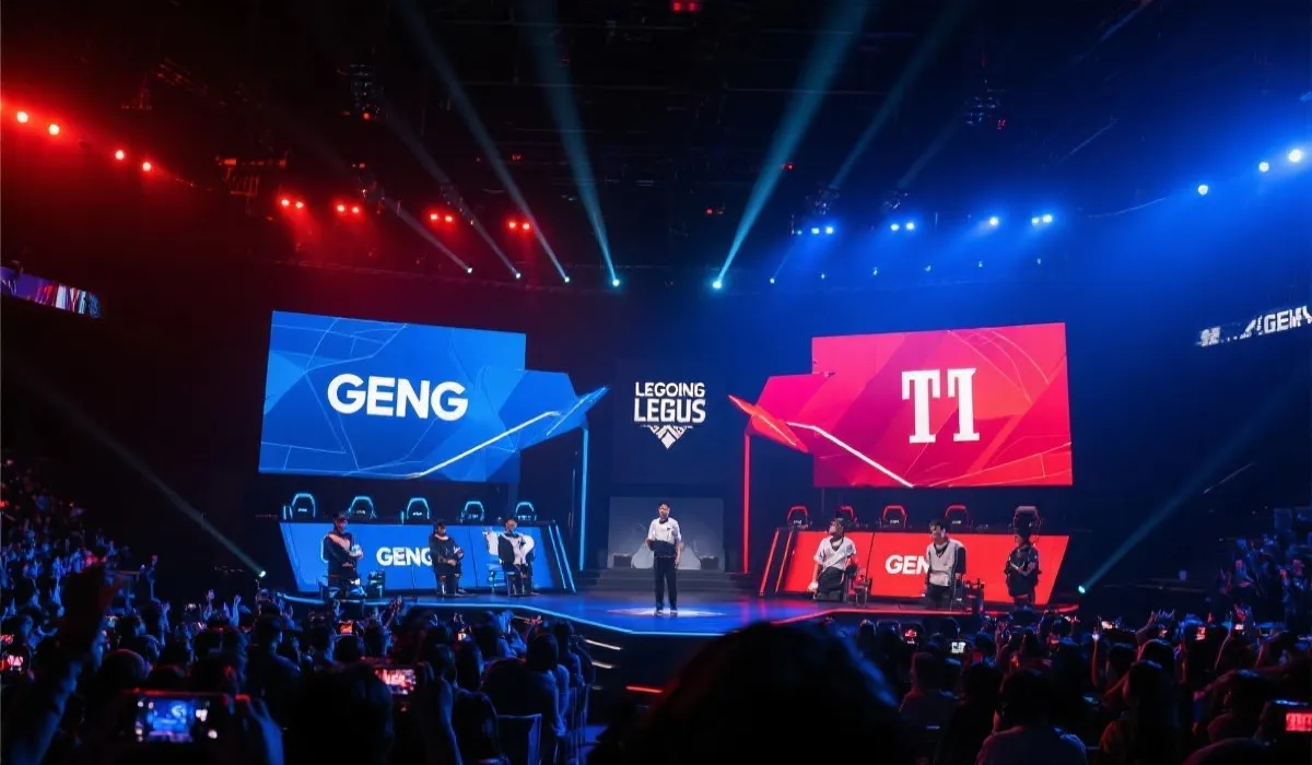 LCK春季赛Gen.G对阵T1的现场激情
